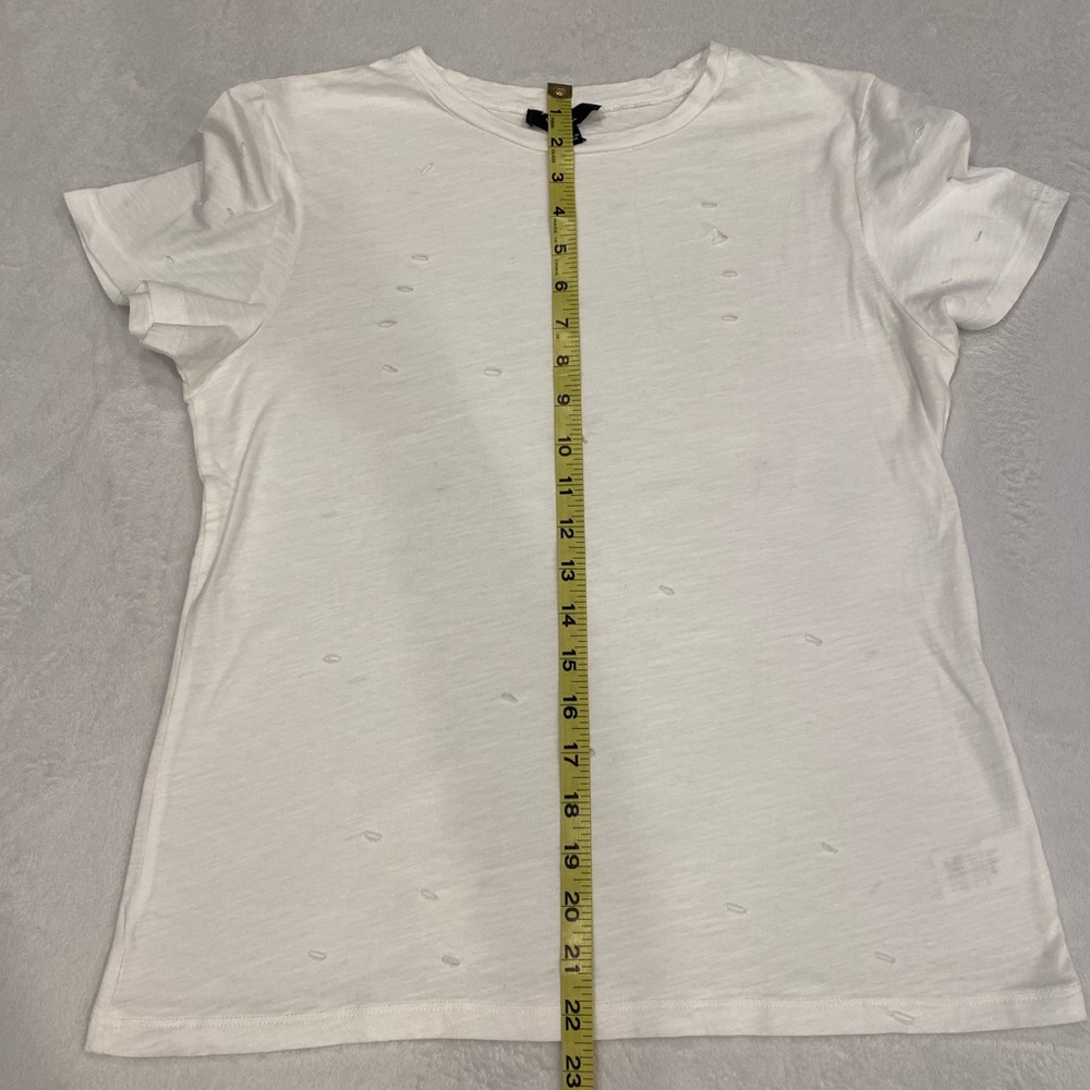 Lulu's Distressed White Tee - Picture 8 of 10
